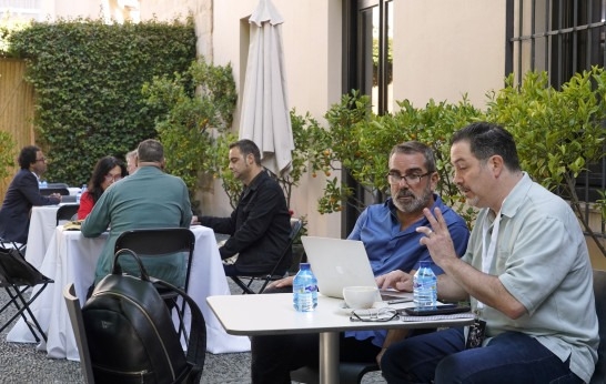 eunión entre programadores y artistas en FlamencoEñe 2023 en el Museo Picasso de Málaga (JESÚS DOMÍMGUEZ / FUNDACIÓN SGAE) eunión entre programadores y artistas en FlamencoEñe 2023 en el Museo Picasso de Málaga (JESÚS DOMÍMGUEZ / FUNDACIÓN SGAE)