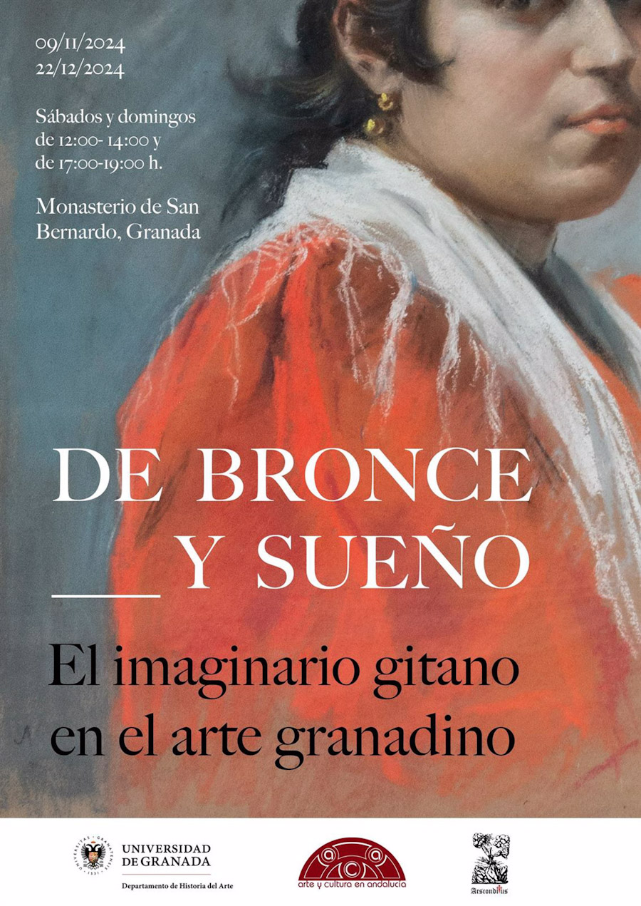 Cartel de la exposición `De bronce y sueño: el imaginario gitano en las artes granadinas` (UGR)