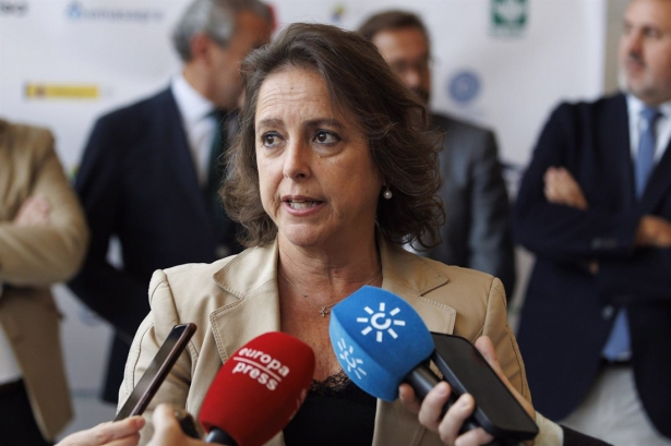 La consejera de Sostenibilidad y Medio Ambiente, Catalina García, atiende a los medios de comunicación en la inauguración del congreso (ÁLEX CÁMARA - EUROPA PRESS)