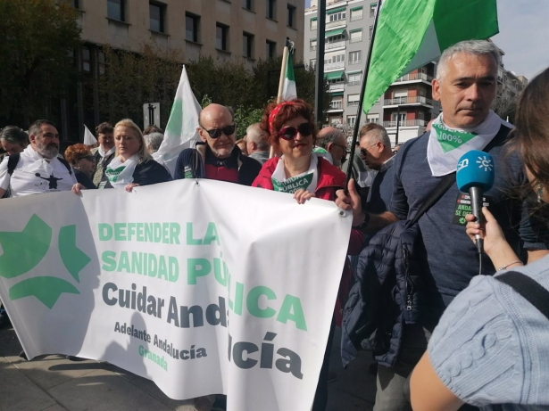 El portavoz provincial de Adelante en Granada, Ángel García, en una manifestación (ADELANTE ANDALUCÍA) El portavoz provincial de Adelante en Granada, Ángel García, en una manifestación (ADELANTE ANDALUCÍA)