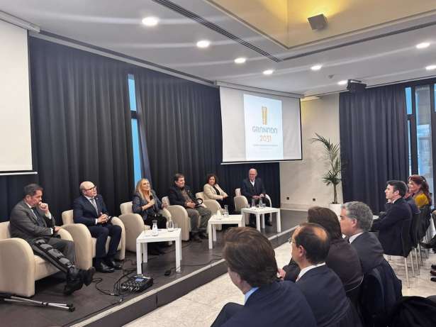 El Ayuntamiento de Granada presenta en el Círculo de Bellas Artes su candidatura a Capital Europea 2031, la semana pasada (AYUNTAMIENTO DE GRANADA)