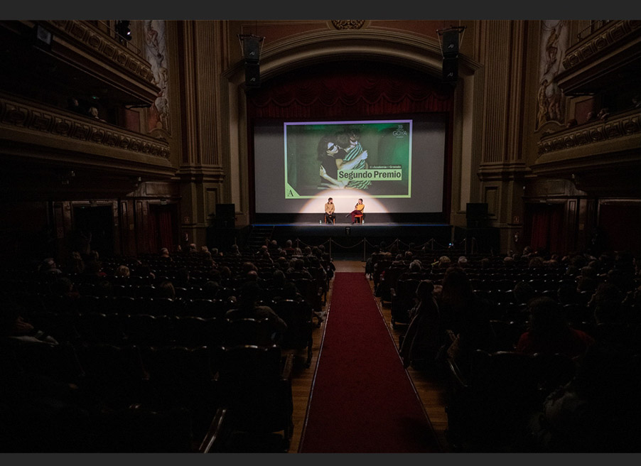 Proyección de la película ‘Segundo Premio’ y coloquio con su protagonista, Cristalino, nominado a Mejor Actor Revelación Teatro Isabel La Católica de Granada (ÓSCAR MORILLA | ACADEMIA DE CINE)