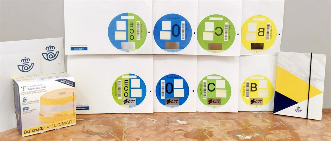 Distintivos ambientales de la DGT (CORREOS)