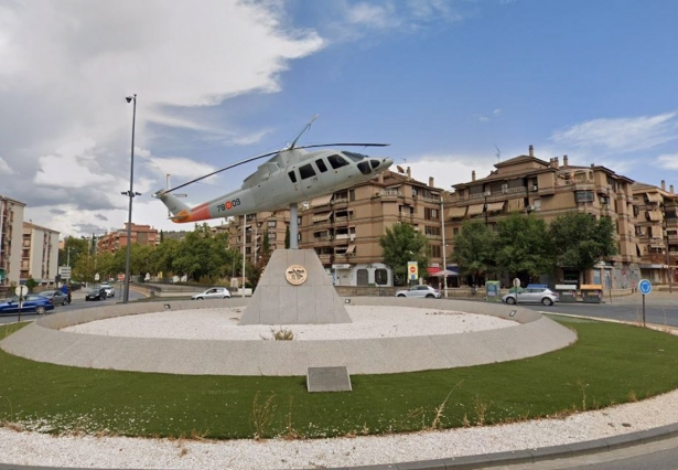 Rotonda del helicóptero en Granada capital (GOOGLE MAPS) Rotonda del helicóptero en Granada capital (GOOGLE MAPS)