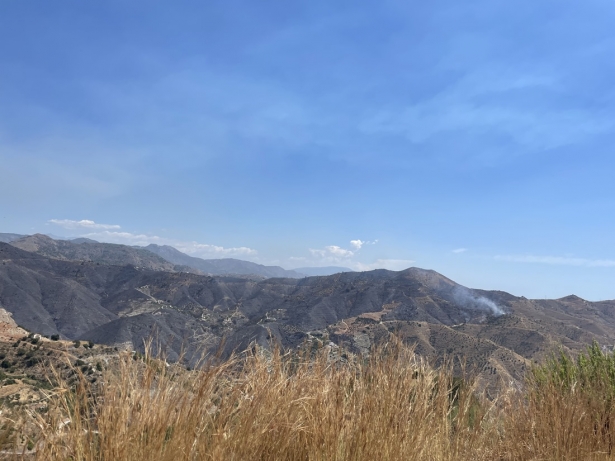 Foto 02 superficie quemada desde la carretera de El Cerval (AYTO. ALMUÑÉCAR)