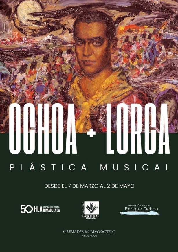 Cartel de la exposición `OCHOA+LORCA, PLÁSTICA MUSICAL` que se inagura el 7 de marzo en la sala Zaida de la Fundación Caja Rural. (FUNDACIÓN PINTOR ENRIQUE OCHOA) Cartel de la exposición `OCHOA+LORCA, PLÁSTICA MUSICAL` que se inagura el 7 de marzo en la sala Zaida de la Fundación Caja Rural. (FUNDACIÓN PINTOR ENRIQUE OCHOA)