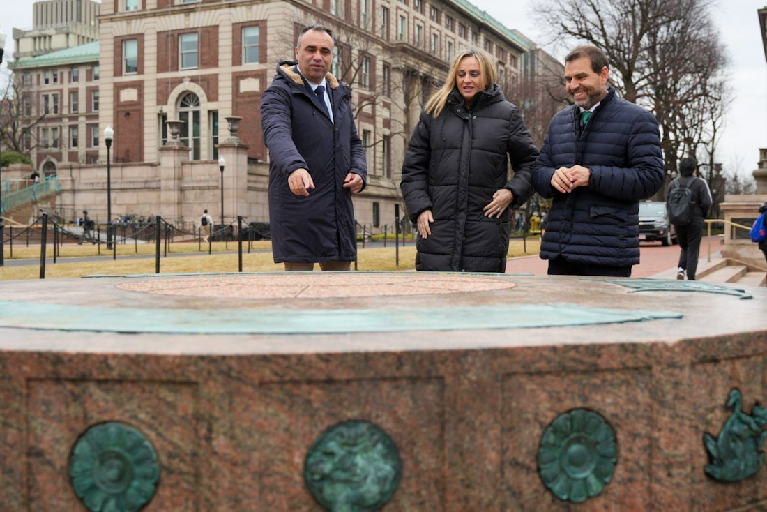 Imagen tomada donde Lorca se fotografió junto al reloj de sol (que a día de hoy, ya no está), en 1929 