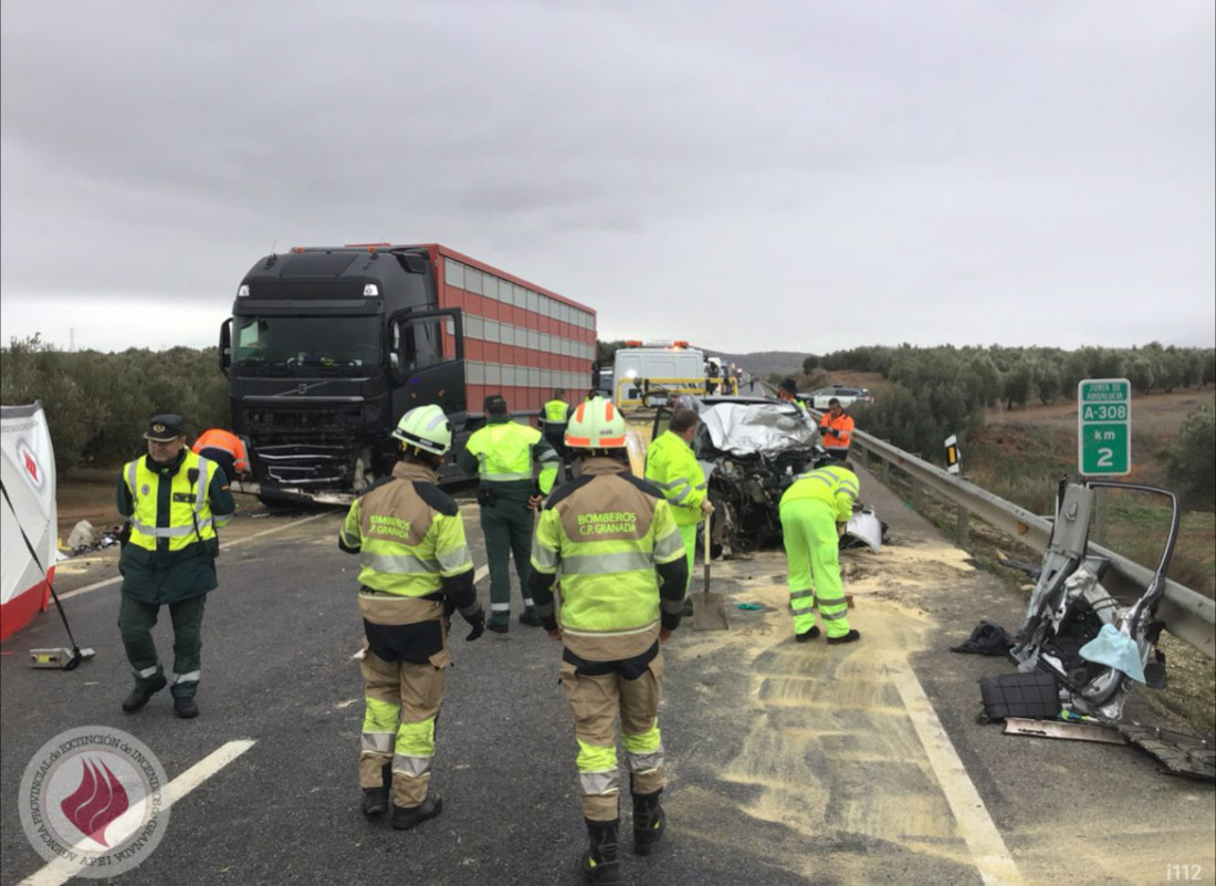 Imagen del accidente ocurrido en Iznalloz (DIPGRA)