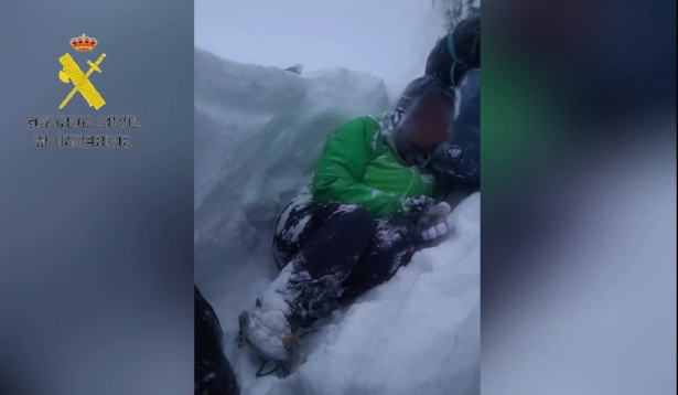 Montañero rescatado en Sierra Nevada en medio de la borrasca Martinho (GUARDIA CIVIL)