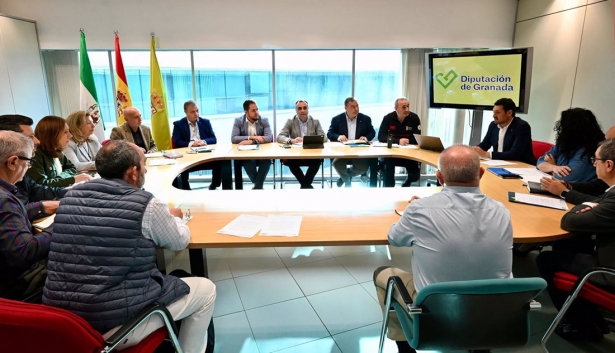 La Diputación de Granada ha celebrado una reunión del Comité de Emergencias, presidida por el presidente de la institución, Francis Rodríguez (DIPUTACIÓN DE GRANADA)