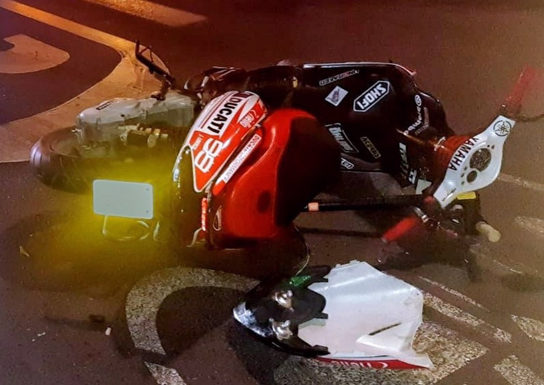 Ciclomotor implicado en el accidente (POLICÍA LOCAL DE GRANADA)