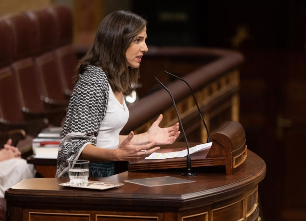 La secretaria general de Podemos, Ione Belarra, durante una sesión plenaria extraordinaria, en el Congreso de los Diputados (EDUARDO PARRA - EUROPA PRESS)