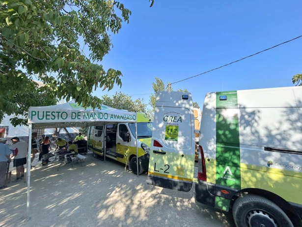 Puesto de mando instalado para la búsqueda de la mujer desaparecida en Baza (AYUNTAMIENTO DE BAZA)