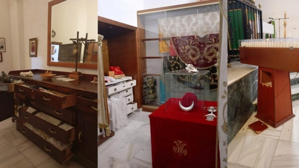 Imágenes del robo en la iglesia de Benamaurel (AYUNTAMIENTO BENAMAUREL)