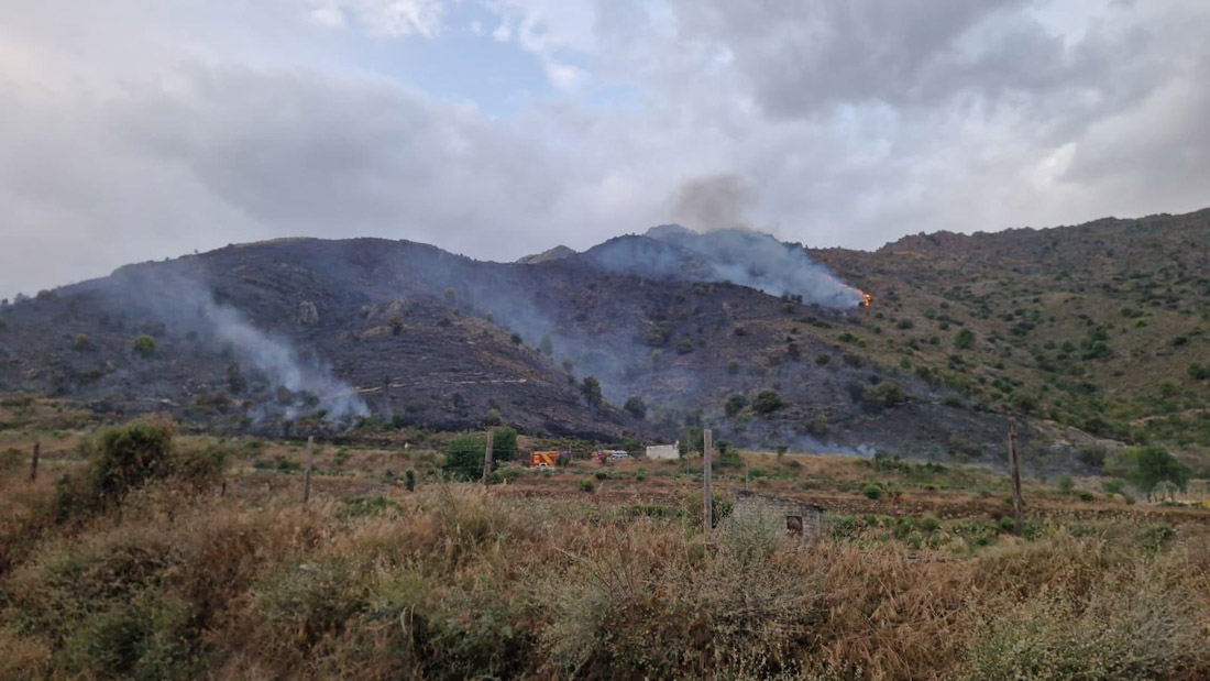 Incendio forestal en Alhama de Granada. (DIPUTACIÓN DE GRANADA)