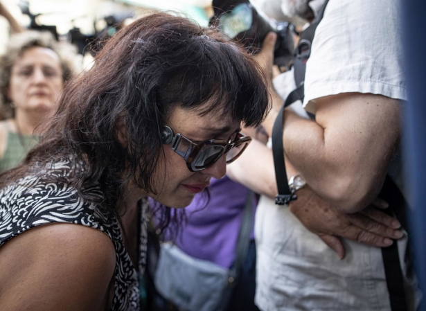 Llegada de Juana Rivas al punto de encuentro familiar el pasado 22 de julio para la entrega no ejecutada ese día de su hijo menor (ANTONIO L JUÁREZ - EUROPA PRESS) 