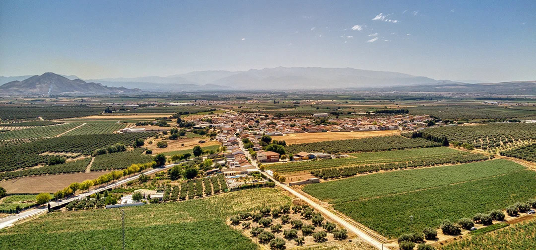 Vista aérea de Escóznar (AYTO. ÍLLORA)