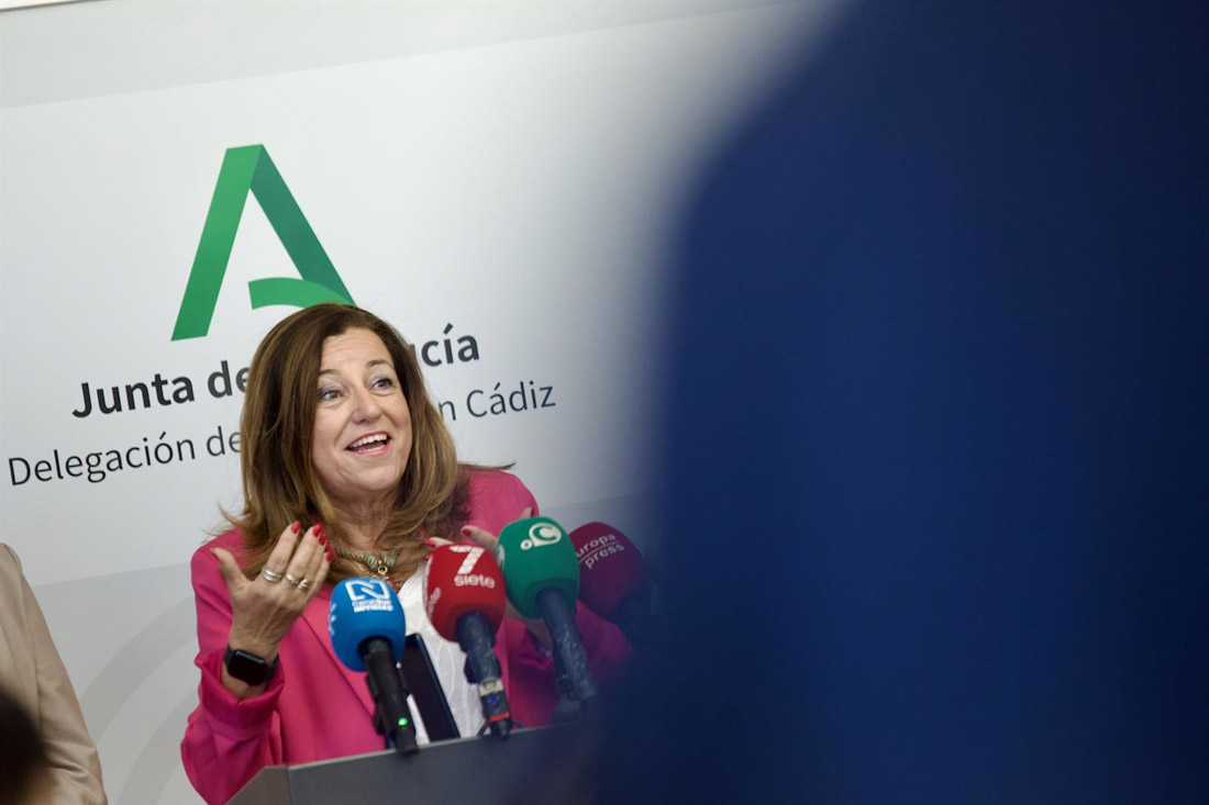 La consejera de Desarrollo Educativo y Formación Profesional de la Junta de Andalucía, María del Carmen Castillo, interviene tras la firma de un protocolo para fomentar e impulsar la Formación Profesional en Andalucía (ESTHER LOBATO - EUROPA PRESS)
