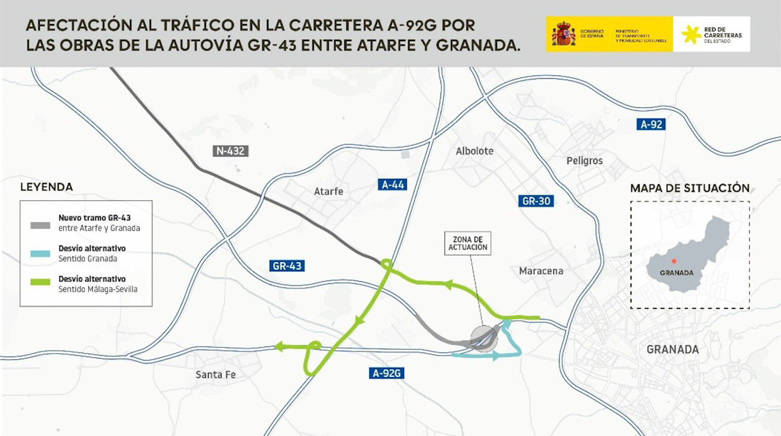 Croquis de las obras en la GR-43 (SUBDELEGACIÓN DEL GOBIERNO EN GRANADA)