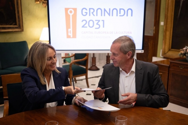 La alcaldesa de Granada, Marifrán Carazo, ha participado en la firma de adhesión de Graz (AYUNTAMIENTO)