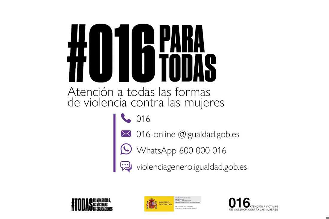 Número 016 contra la Violencia de Género (IGUALDAD)