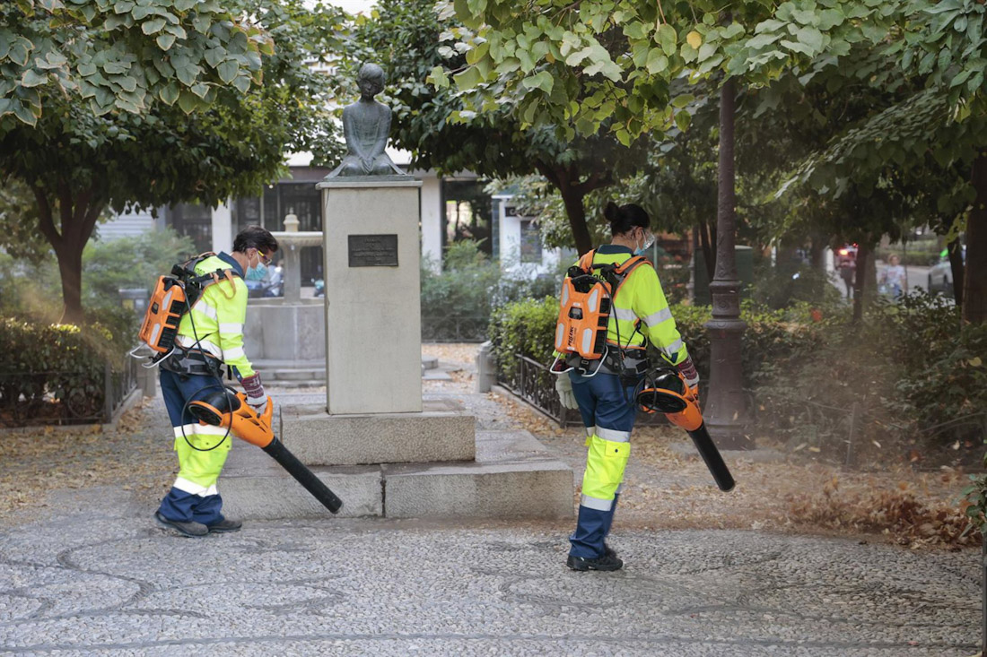 Limpieza de hojas en imagen de archivo (AYUNTAMIENTO DE GRANADA)