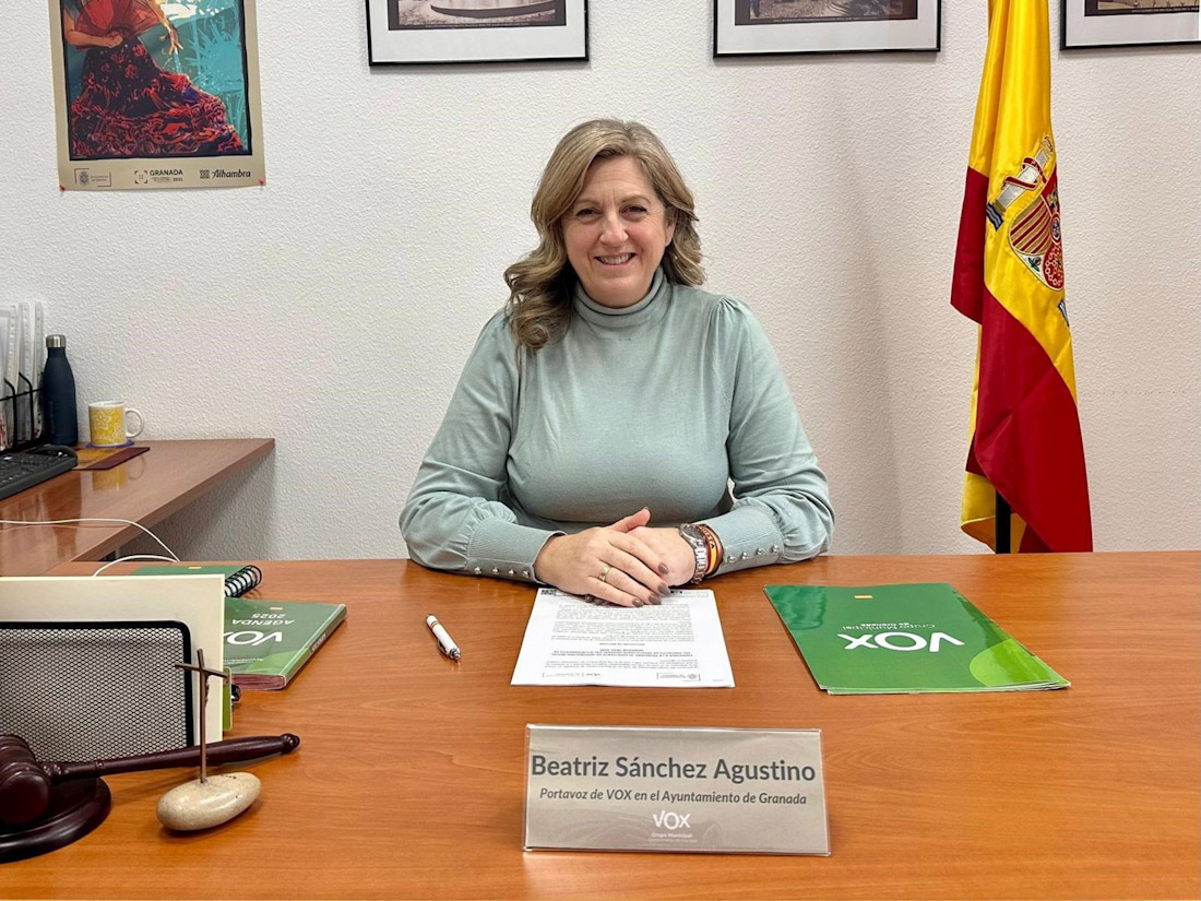 La portavoz de Vox en el Ayuntamiento de Granada, Beatriz Sánchez Agustino (VOX)