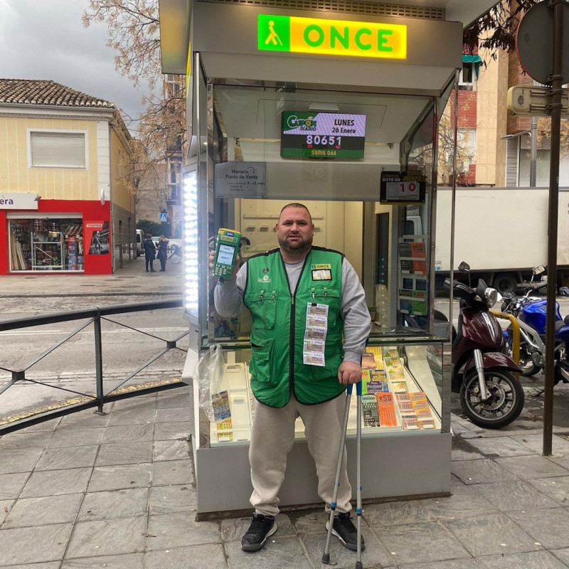 El vendedor de la ONCE Francisco Manuel Jiménez (ONCE) El vendedor de la ONCE Francisco Manuel Jiménez (ONCE)