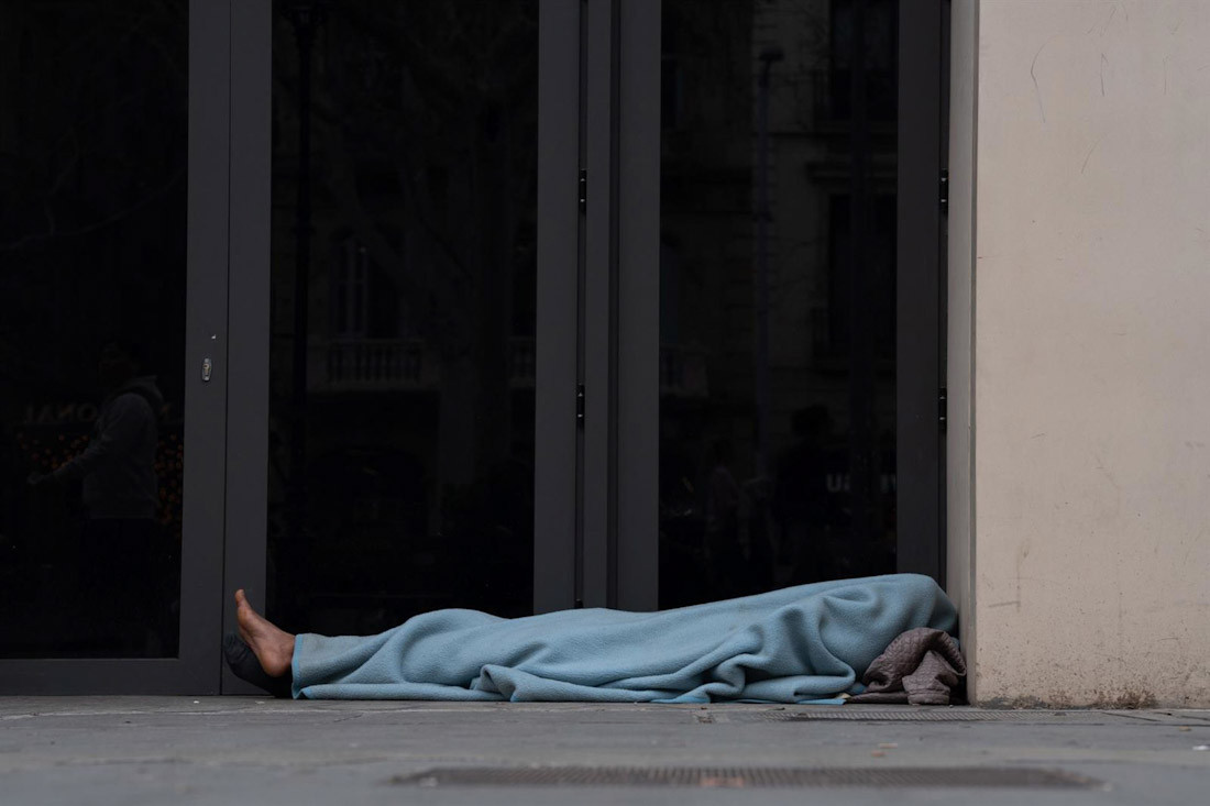 Una persona sin hogar. Archivo.
