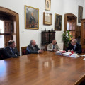 El presidente de la Diputación de Granada, Francis Rodríguez, se reúne con el rector de la UGR, Pedro Mercado, el delegado de Fomento, Antonio Ayllón, y el consejero delegado de Cetursa, Jesús Ibáñez, entre otros (DIPUTACIÓN DE GRANADA)