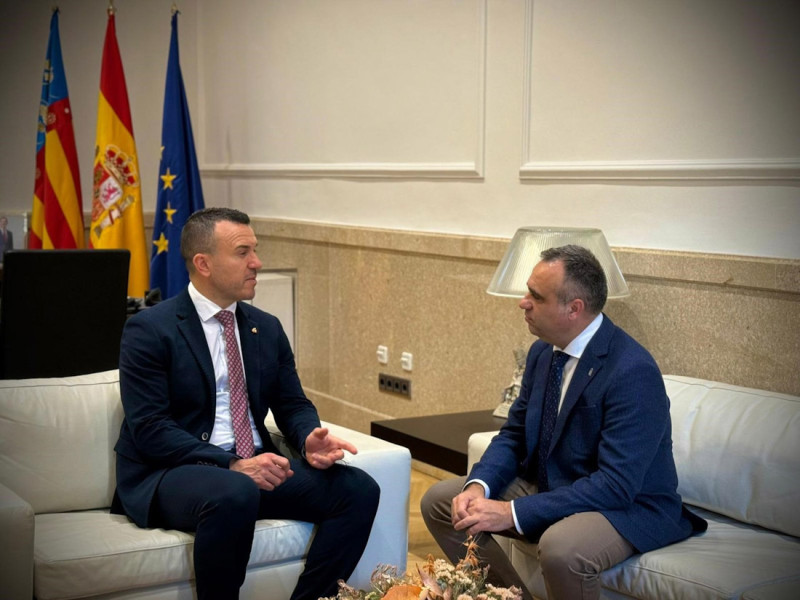 Los presidentes de las diputaciones de Valencia y de Granada, Vicent Mompó y Francis Rodríguez (DIPUTACIÓN DE GRANADA)