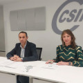 Los presidentes de CSIF en Andalucía y Granada, Germán Girela y Victoria Eugenia Pineda (CSIF)