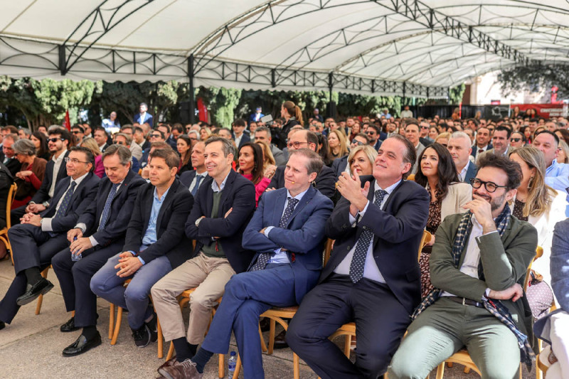 Francisco García, segundo por la derecha, en un momento del acto celebrado en el Palacio de los Córdova (GP MEDIA)