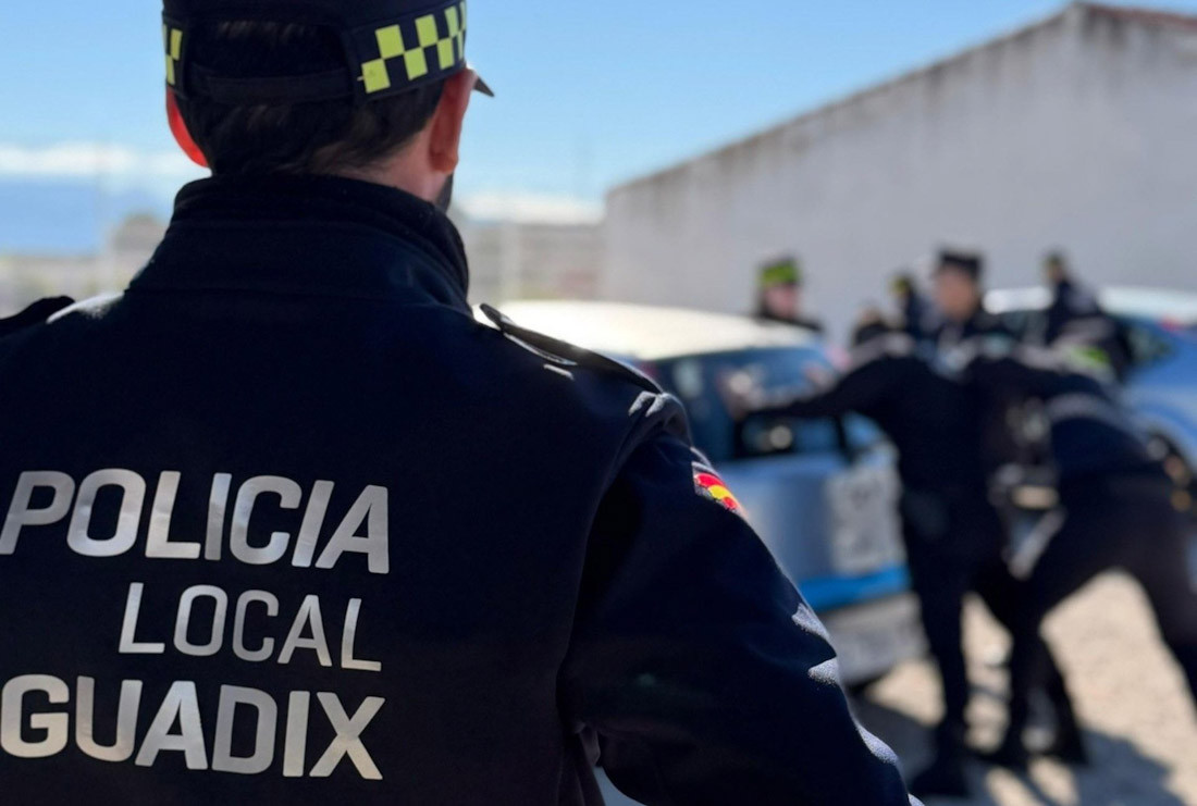 Agentes de la Policía Local de Guadix durante una intervención (FB POLICÍA LOCAL DE GUADIX)