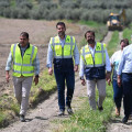 El delegado del Gobierno andaluz en Granada, Antonio Granados, ha visitado el estado de las obras de emergencia que se están ejecutando en la vía pecuaria Cordel de Montefrío (JUNTA DE ANDALUCÍA)