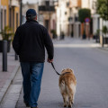 Un vecino paseando a su perro (AYTO. GÓJAR)