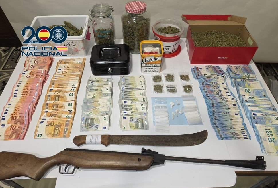 Material intervenido en la operación (POLICIA NACIONAL)