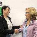 La candidata de Adelante Andalucía por Granada, Inma Manzano, se ha reunido con representantes de Amama en la provincia (ADELANTE ANDALUCÍA)
