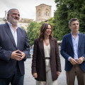 La candidata del PP a las elecciones, Rocío Díaz, y el jefe de campaña de la formación, Jorge Saavedra, han realizado un balance de estas dos semanas en la Plaza Bib-Rambla (PP)
