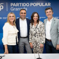 El presidente del PP de Granada, Francis Rodríguez, junto a la candidata 'popular' electa, número uno por la provincia, Rocío Díaz, la alcaldesa de Granada, Marifrán Carazo, y el secretari general de los 'populares' granadinos, Jorge Saavedra (PP GRANADA)