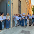 Concentración a las puertas del Centro Provincial de Drogodependencias (CCOO/UGT)