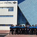 El presidente de la Autoridad Portuaria de Motril, José García Fuentes, con la Policía Portuaria (PUERTO DE MOTRIL)