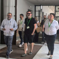 El diputado de Por Andalucía por Granada, Rafael Sánchez Rufo, ha comparecido junto al comité de empresa de Metro de Granada (POR ANDALUCÍA)