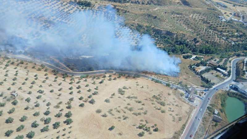 Ubicación del incendio forestal declarado en Jun (PLAN INFOCA) Ubicación del incendio forestal declarado en Jun (PLAN INFOCA)