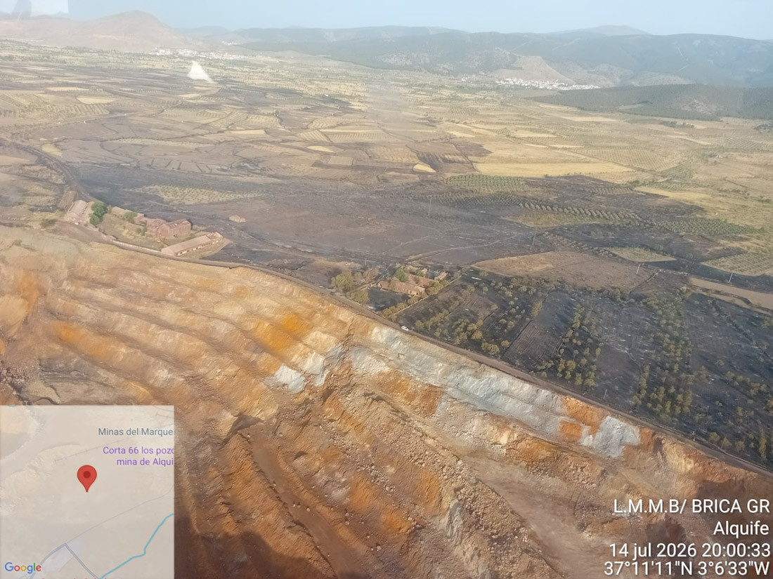 Zona afectada por el incendio (PLAN INFOCA)