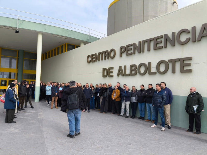 Imagen de archivo de una concentración de trabajadores de la cárcel de Albolote (CSIF) Imagen de archivo de una concentración de trabajadores de la cárcel de Albolote (CSIF)