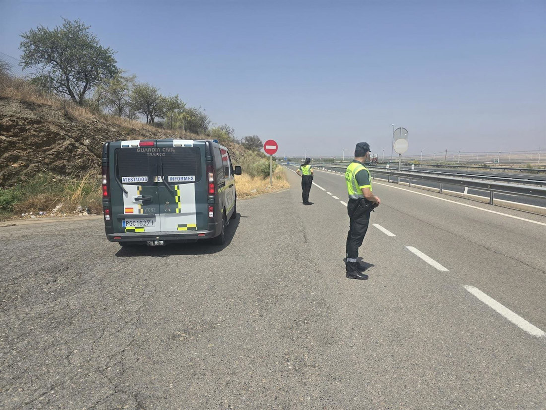 Agentes de la Guardia Civil en una carretera (GUARDIA CIVIL)