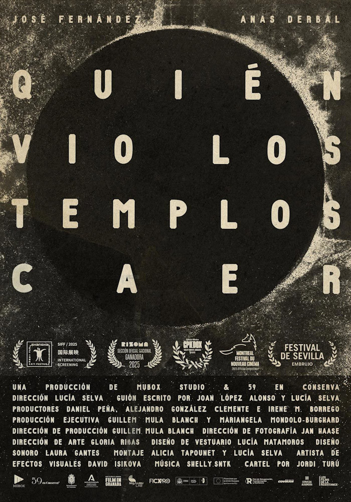 Cartel de 'Quien vio los templos caer' (QUIEN VIO LOS TEMPLOS CAER)