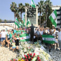 Una delegación granadina de Adelante ha participado este lunes en Sevilla en el acto conmemorativo del 90 aniversario del asesinato de Blas Infante (ADELANTE ANDALUCÍA)