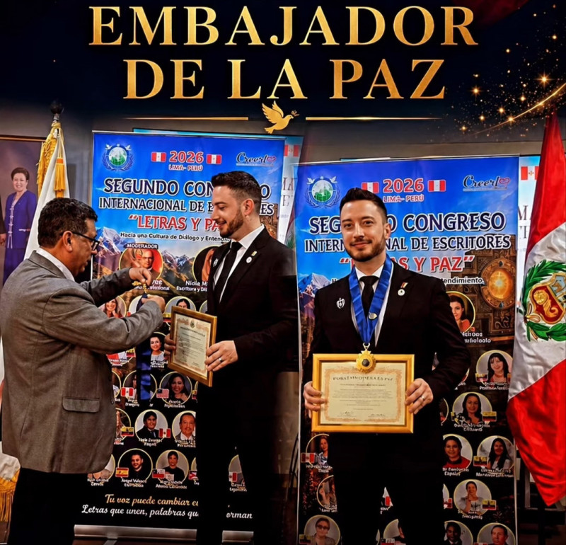 Ángel Velasco nombrado Embajador de la paz de Lima